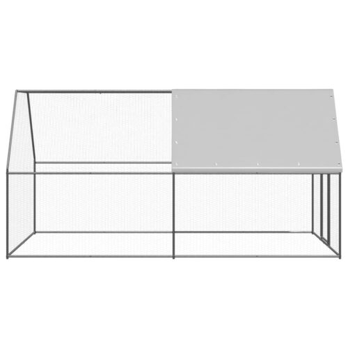 Outdoor Chicken Cage 2x4x2mGalvanised Steel - Image 3