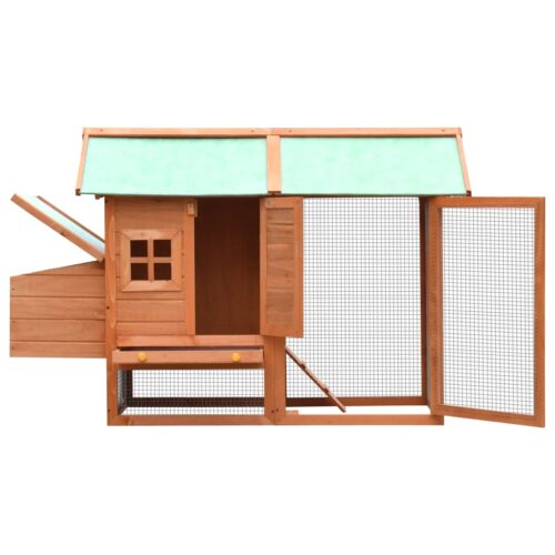 Chicken Cage Solid Pine Fir Wood 170x81x110cm - Image 3