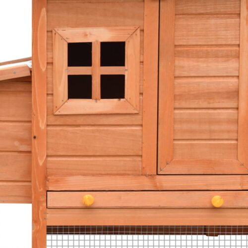 Chicken Cage Solid Pine Fir Wood 170x81x110cm - Image 7