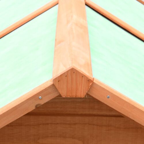 Chicken Cage Solid Pine Fir Wood 170x81x110cm - Image 9