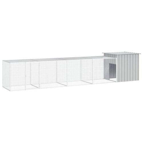 Chicken Cage Grey 500x91x100cm Galvanised Steel