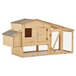 Chicken Cage Solid Pine Wood 178x67x92cm