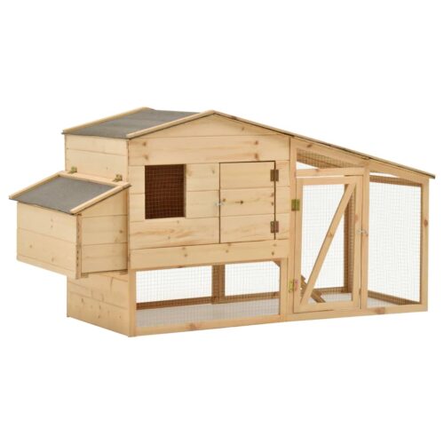 Chicken Cage Solid Pine Wood 178x67x92cm