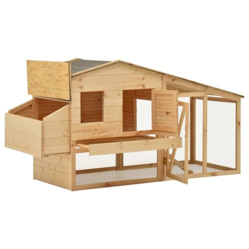 Chicken Cage Solid Pine Wood 178x67x92cm - Image 2