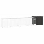Chicken Cage Anthracite 500x91x100cm Galvanised Steel