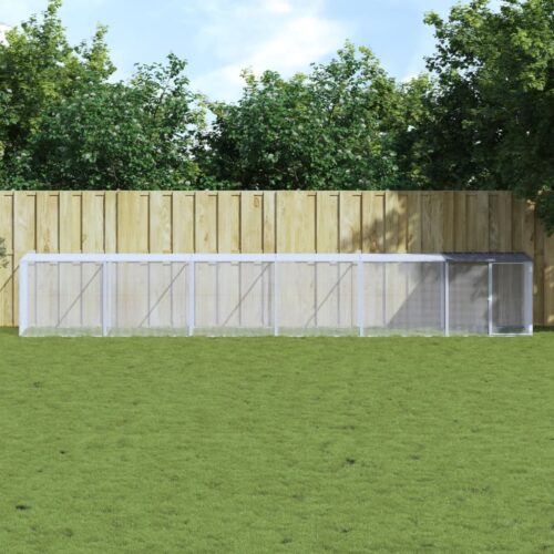 Chicken Cage with Roof Anthracite 603x98x90cm Galvanised Steel - Image 10
