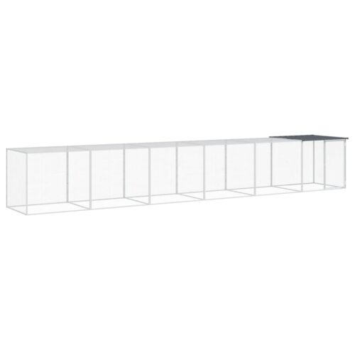 Chicken Cage with Roof Anthracite 603x98x90cm Galvanised Steel