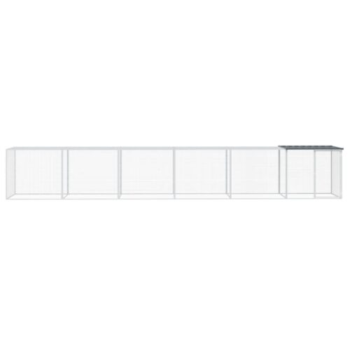 Chicken Cage with Roof Anthracite 603x98x90cm Galvanised Steel - Image 3