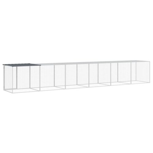 Chicken Cage with Roof Anthracite 603x98x90cm Galvanised Steel - Image 5