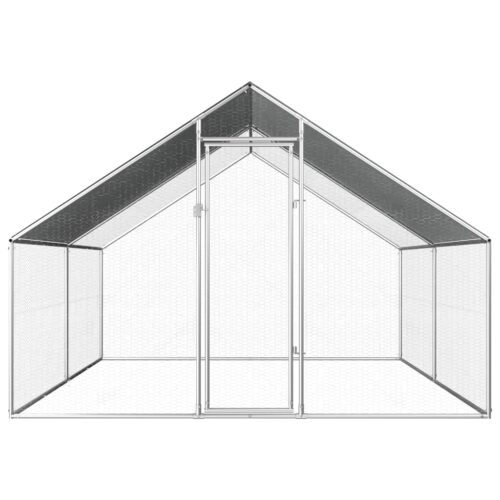 Outdoor Chicken Cage 2.75x4x1.92mGalvanised Steel - Image 2