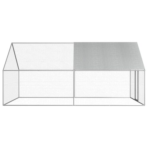 Outdoor Chicken Cage 2.75x4x1.92mGalvanised Steel - Image 3