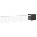 Chicken Cage Anthracite 600x91x100cm Galvanised Steel