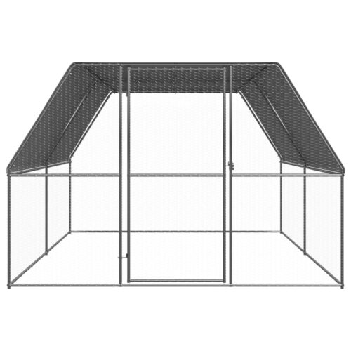 Outdoor Chicken Cage 3x4x2mGalvanised Steel - Image 2