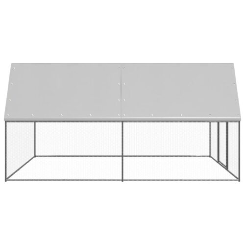 Outdoor Chicken Cage 3x4x2mGalvanised Steel - Image 3