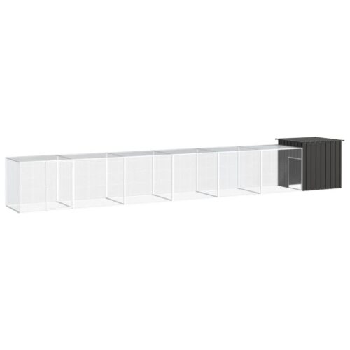 Chicken Cage Anthracite 700x91x100cm Galvanised Steel