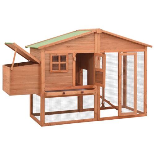 Chicken Coop with Nest Box Solid Fir Wood - Image 2