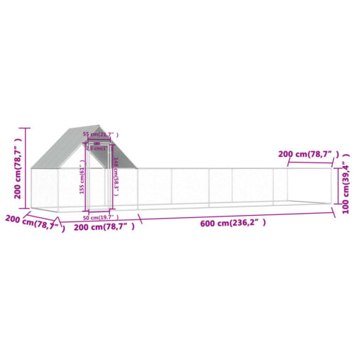 Chicken Coop 8x2x2mGalvanised Steel - Image 6