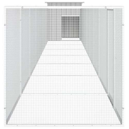 Chicken Cage Grey 800x91x100cm Galvanised Steel - Image 4