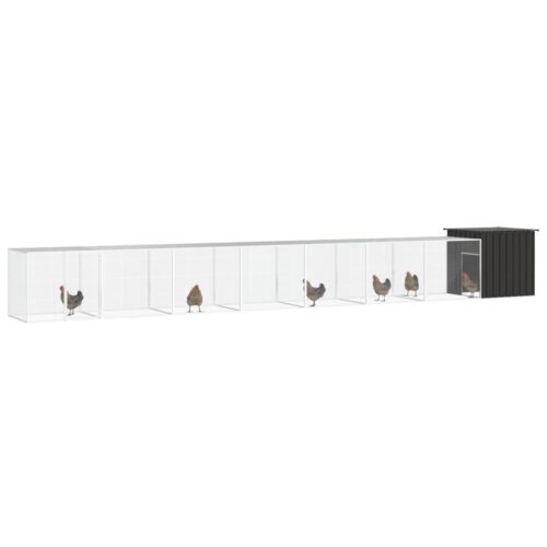 Chicken Cage Anthracite 800x91x100cm Galvanised Steel - Image 2