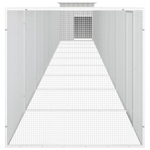 Chicken Cage Grey 1000x91x100cm Galvanised Steel - Image 4