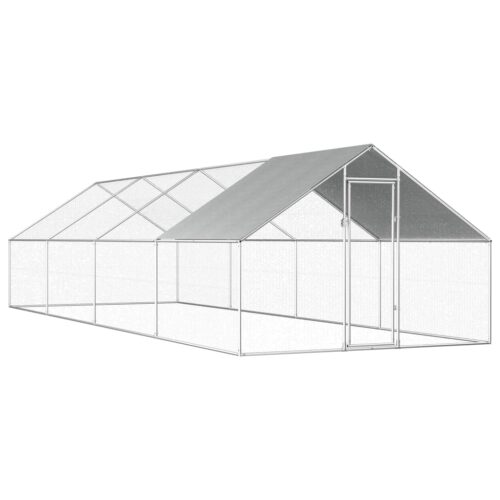 Outdoor Chicken Cage 2.75x8x1.92mGalvanised Steel