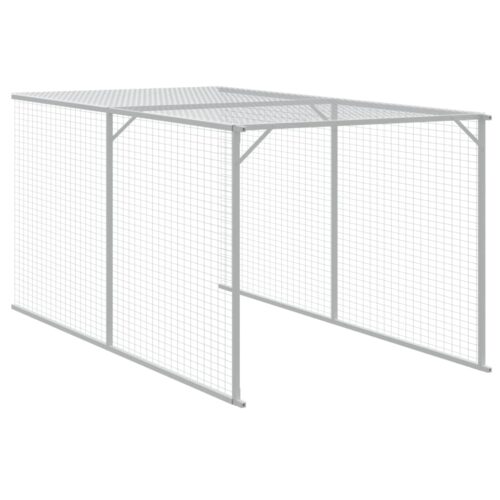 Chicken Cage with Run Anthracite 117x813x123cm Galvanised Steel - Image 7