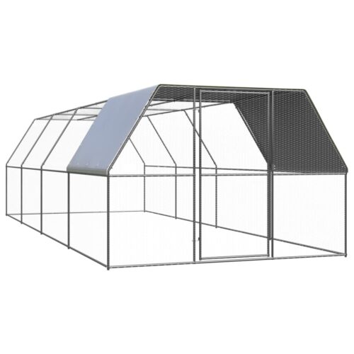 Outdoor Chicken Cage 3x8x2mGalvanised Steel