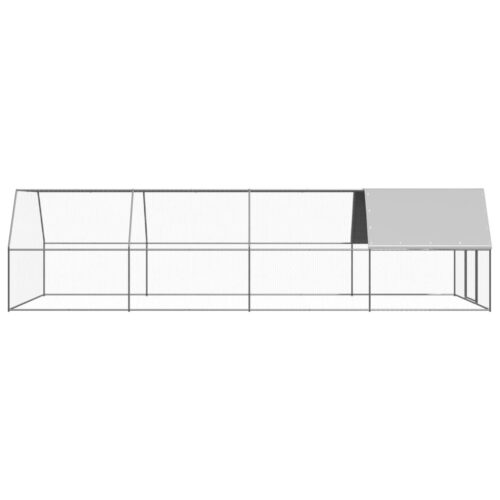 Outdoor Chicken Cage 3x8x2mGalvanised Steel - Image 3