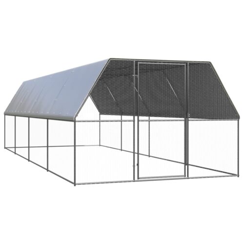 Outdoor Chicken Cage 3x8x2mGalvanised Steel
