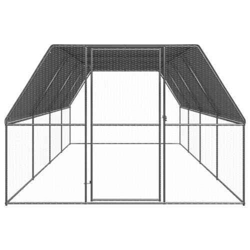 Outdoor Chicken Cage 3x8x2mGalvanised Steel - Image 2