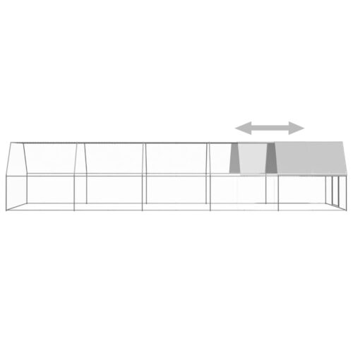Outdoor Chicken Cage 3x10x2mGalvanised Steel - Image 4