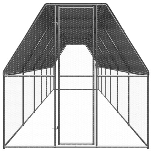 Outdoor Chicken Cage 2x12x2mGalvanised Steel - Image 2