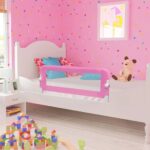 Toddler Safety Bed Rail Pink 120x42cm Polyester