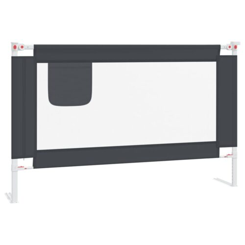 Toddler Safety Bed Rail Dark Grey 120x25cm Fabric - Image 2