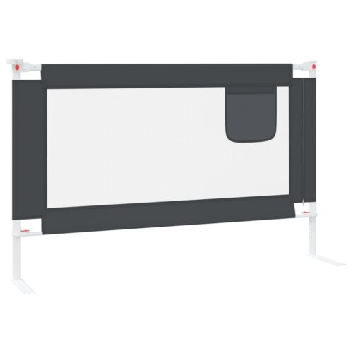 Toddler Safety Bed Rail Dark Grey 120x25cm Fabric - Image 3