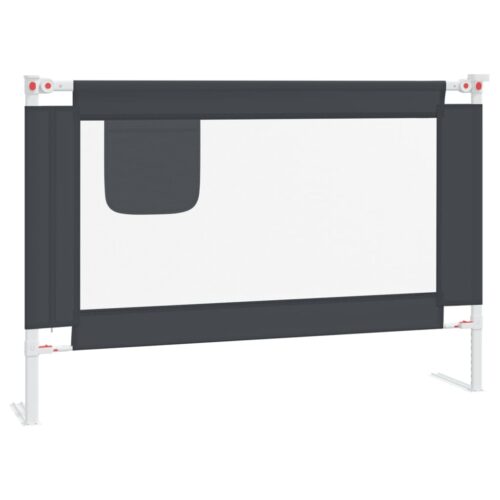 Toddler Safety Bed Rail Dark Grey 100x25cm Fabric - Image 2