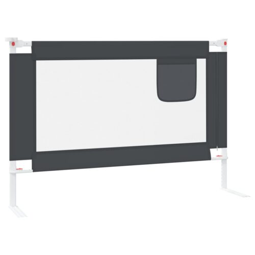 Toddler Safety Bed Rail Dark Grey 100x25cm Fabric - Image 3