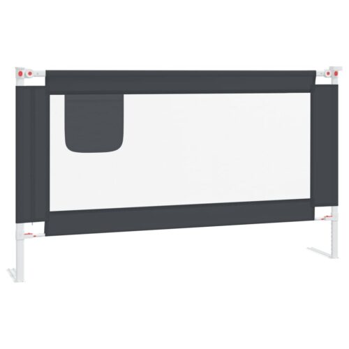Toddler Safety Bed Rail Dark Grey 140x25cm Fabric - Image 2