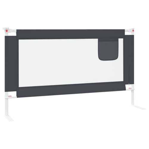 Toddler Safety Bed Rail Dark Grey 140x25cm Fabric - Image 3