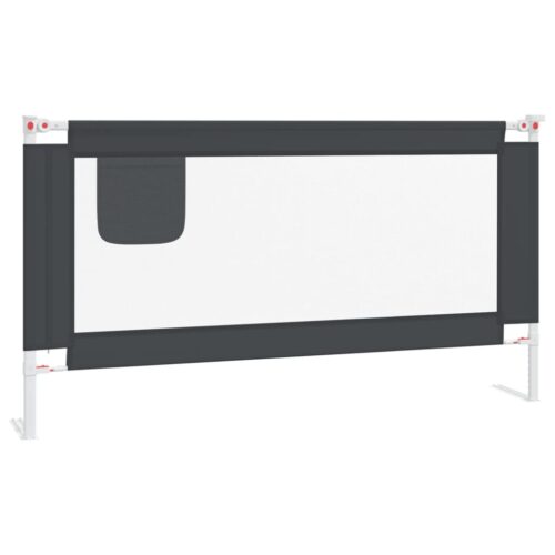Toddler Safety Bed Rail Dark Grey 160x25cm Fabric - Image 2