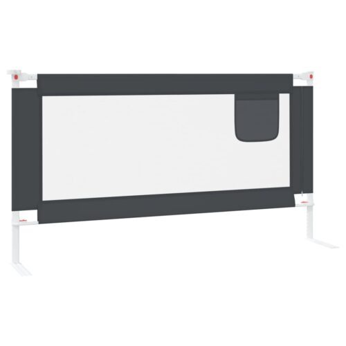 Toddler Safety Bed Rail Dark Grey 160x25cm Fabric - Image 3