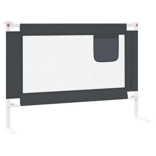 Toddler Safety Bed Rail Dark Grey 90x25cm Fabric - Image 3