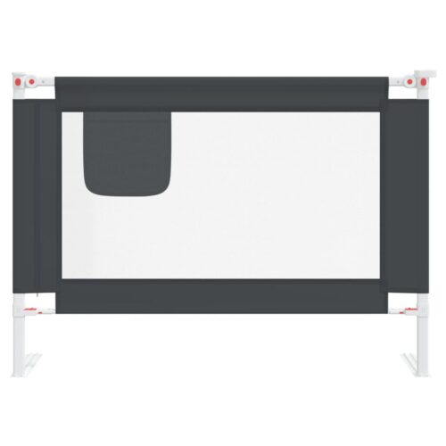 Toddler Safety Bed Rail Dark Grey 90x25cm Fabric - Image 4