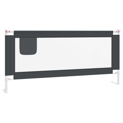 Toddler Safety Bed Rail Dark Grey 200x25cm Fabric - Image 3