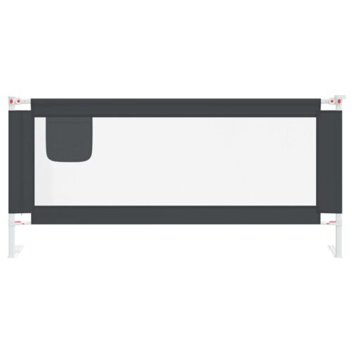 Toddler Safety Bed Rail Dark Grey 200x25cm Fabric - Image 4