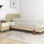 Toddler Safety Bed Rail White (76-137)x55cm Iron