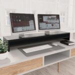 Monitor Stand Black 100x24x13cm Engineered Wood