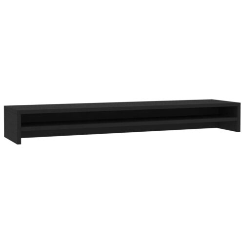 Monitor Stand Black 100x24x13cm Engineered Wood - Image 2