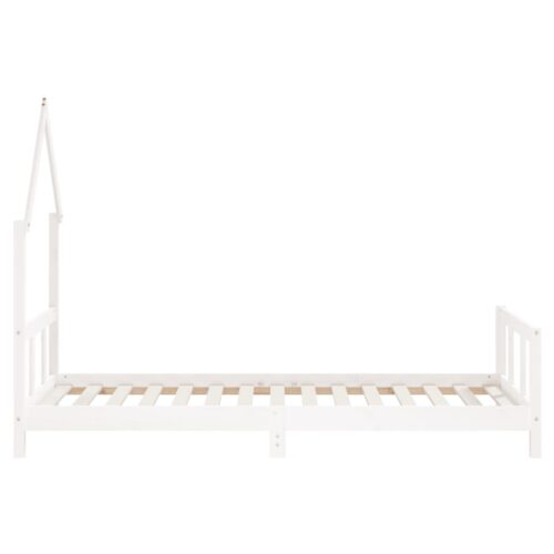 Kids Bed Frame White 92x187cm Single Solid Wood Pine - Image 5