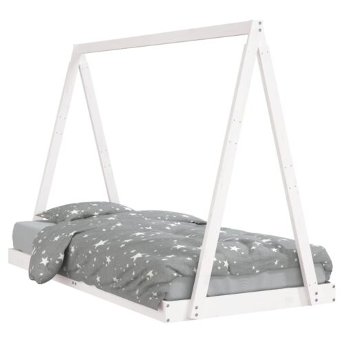 Kids Bed Frame White 90x190cm Solid Wood Pine - Image 2